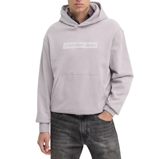 Calvin Klein Jeans – Lilafarbener Kapuzenpullover aus Baumwolle