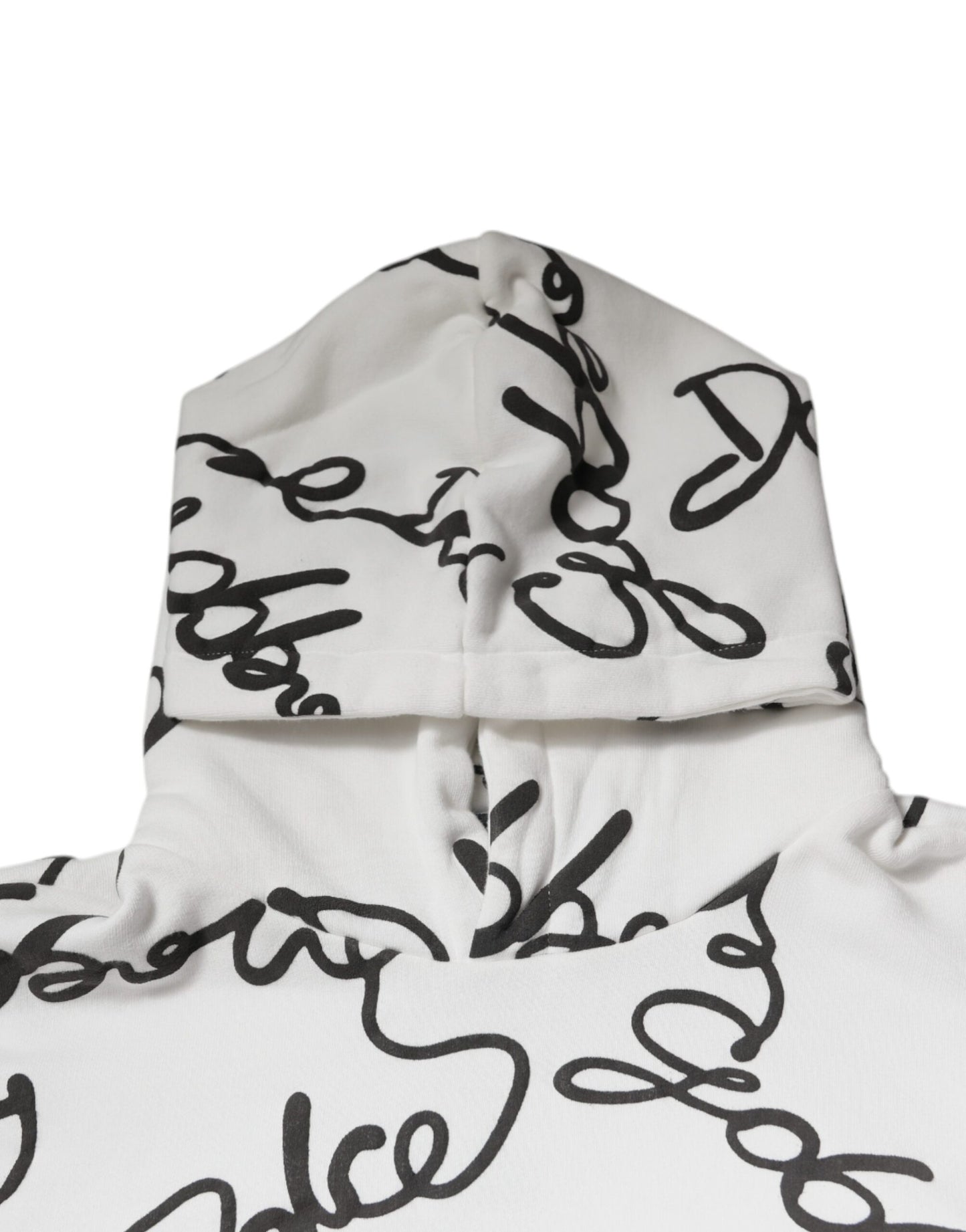 Dolce & Gabbana – Weißes Baumwoll-Kapuzensweatshirt mit Logo