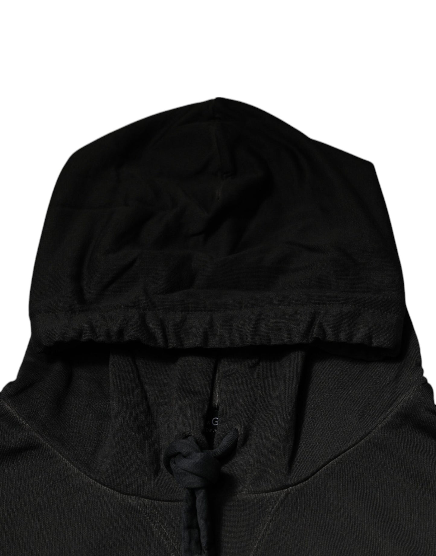 Dolce & Gabbana – Schwarzer DG Shield-Pullover mit Kapuze aus Baumwolle
