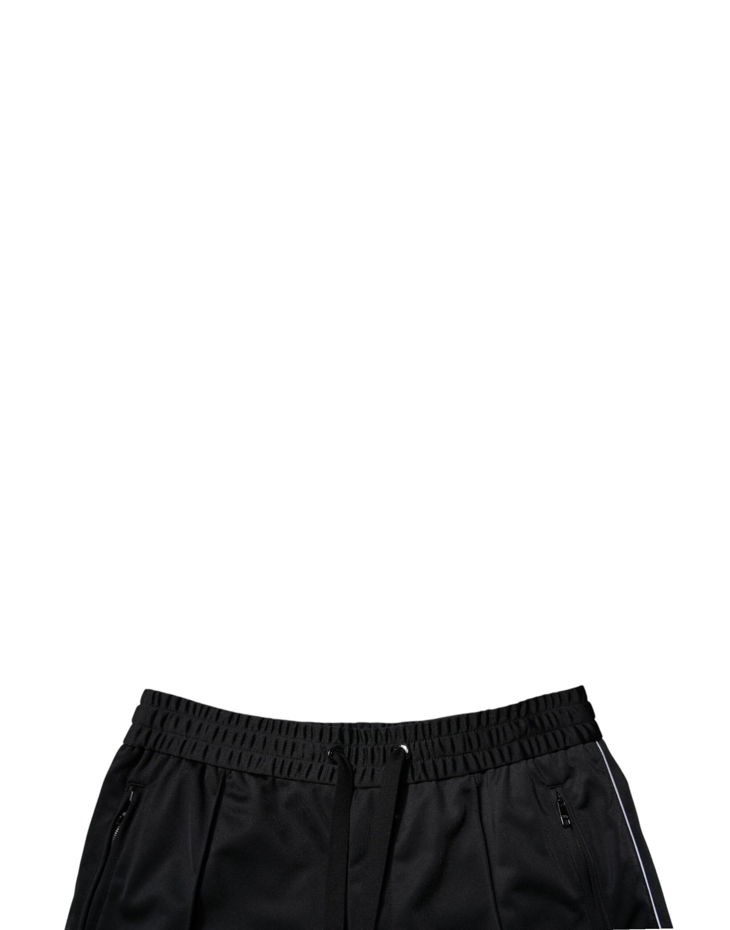 Dolce & Gabbana – Schwarze Bermudashorts aus Polyester mit mittlerer Taille für Herren