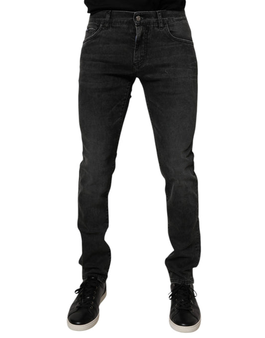 Dolce & Gabbana Schwarze Skinny-Jeans aus Baumwollstretch für Herren
