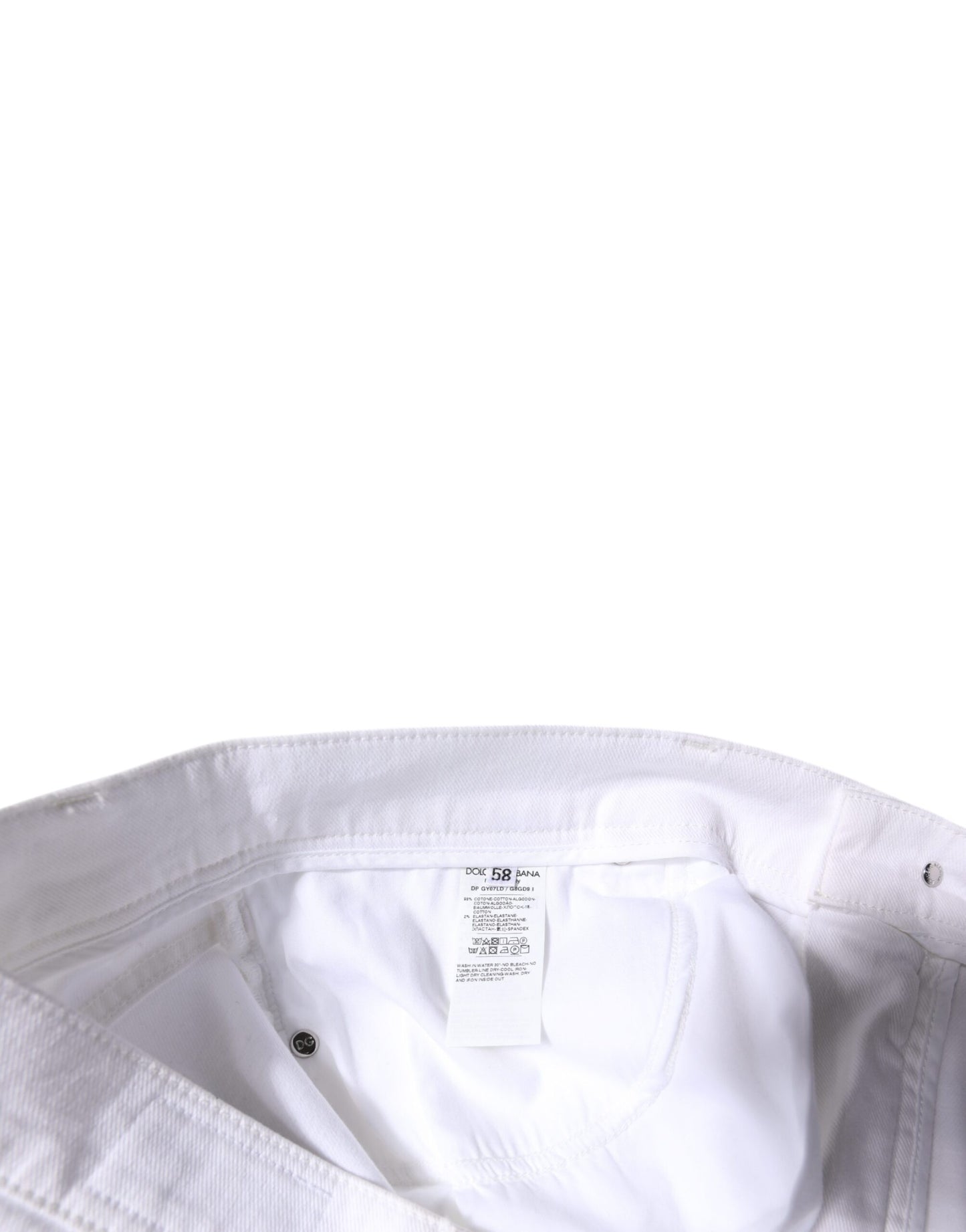Dolce & Gabbana Weiße Skinny-Jeans aus Baumwollstretch für Herren