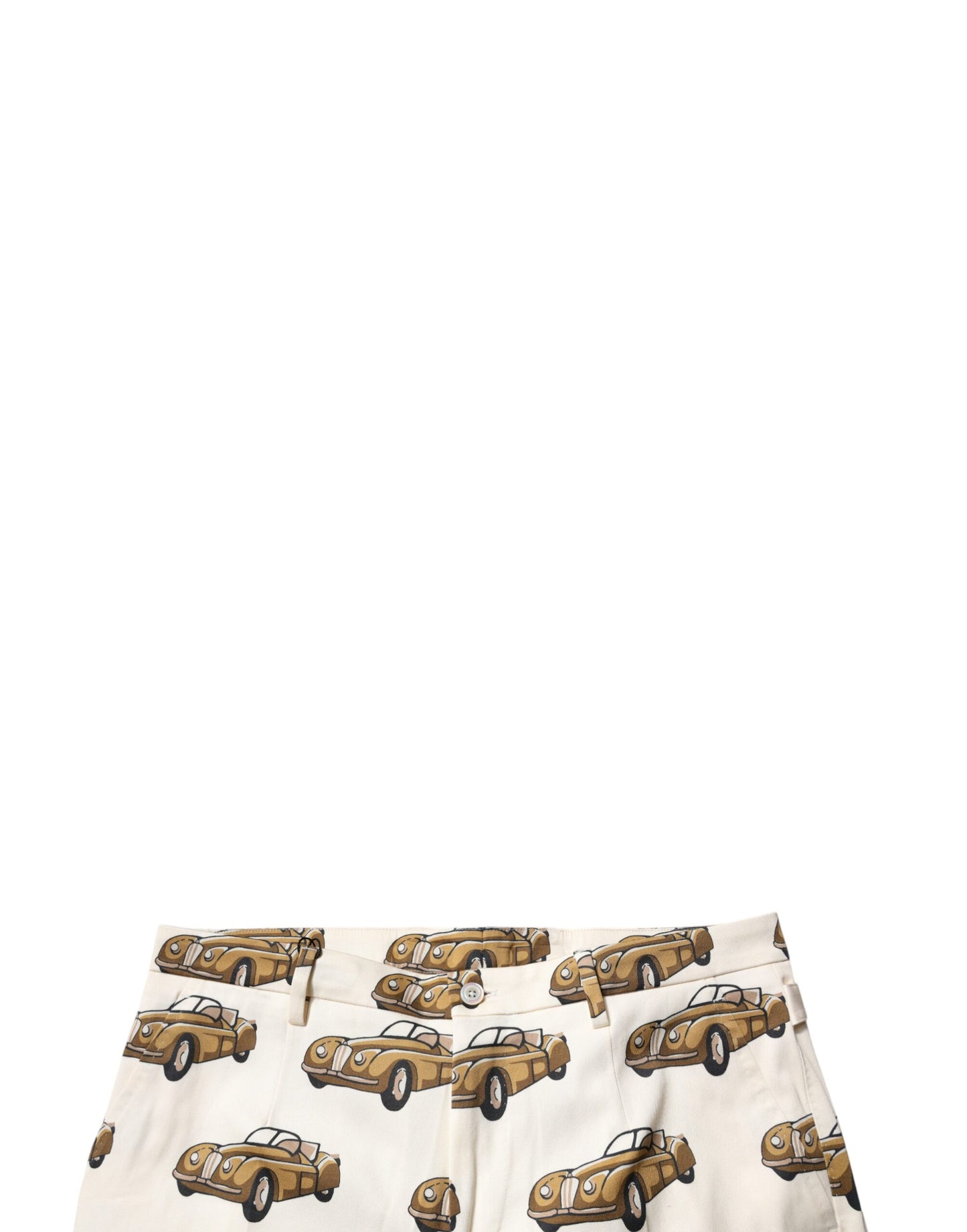 Dolce & Gabbana Off White Cars Skinny Jeans aus Baumwolle für Herren