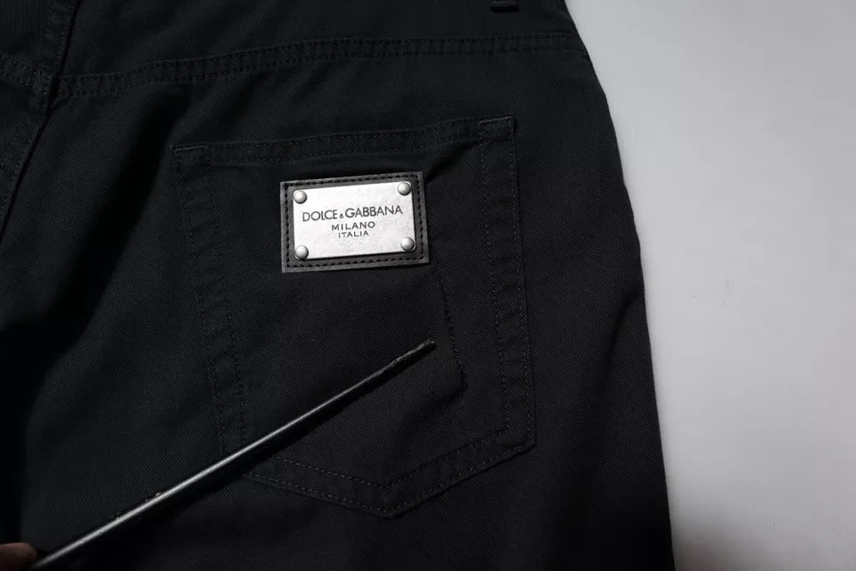 Dolce & Gabbana Dunkelblaue, lockere Herren-Jeans aus Baumwollstretch