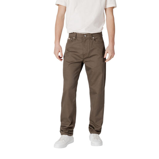 Calvin Klein Jeans – Grüne Baumwollhose
