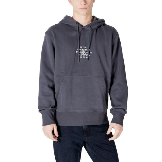 Calvin Klein Jeans – Grauer Kapuzenpullover aus Baumwolle