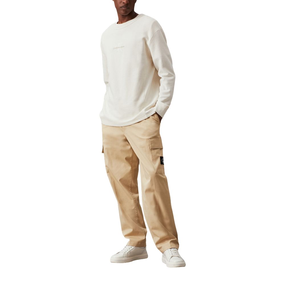 Calvin Klein Beige Cargo-Hose aus Baumwolle