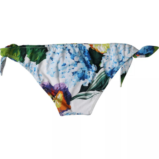Dolce & Gabbana – Weißer Badeanzug mit Blumenmuster und Bikinihose