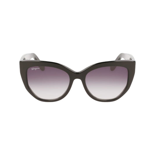 Ferragamo – Schwarze Acetat-Sonnenbrille