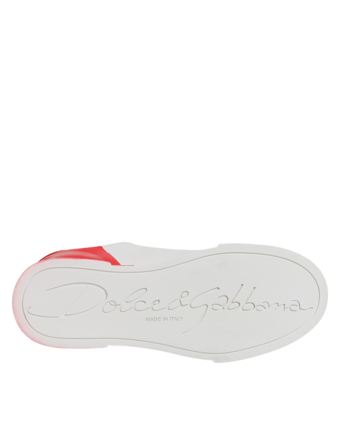 Dolce & Gabbana Weiß Rot Logo Portofino Sneakers Schuhe