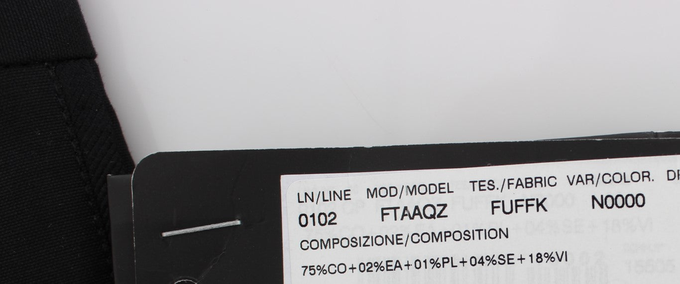 Dolce & Gabbana – Schwarze Caprihose aus Baumwollstretch „Torero“