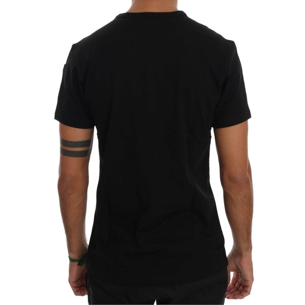 Daniele Alessandrini Schwarzes Baumwoll-T-Shirt