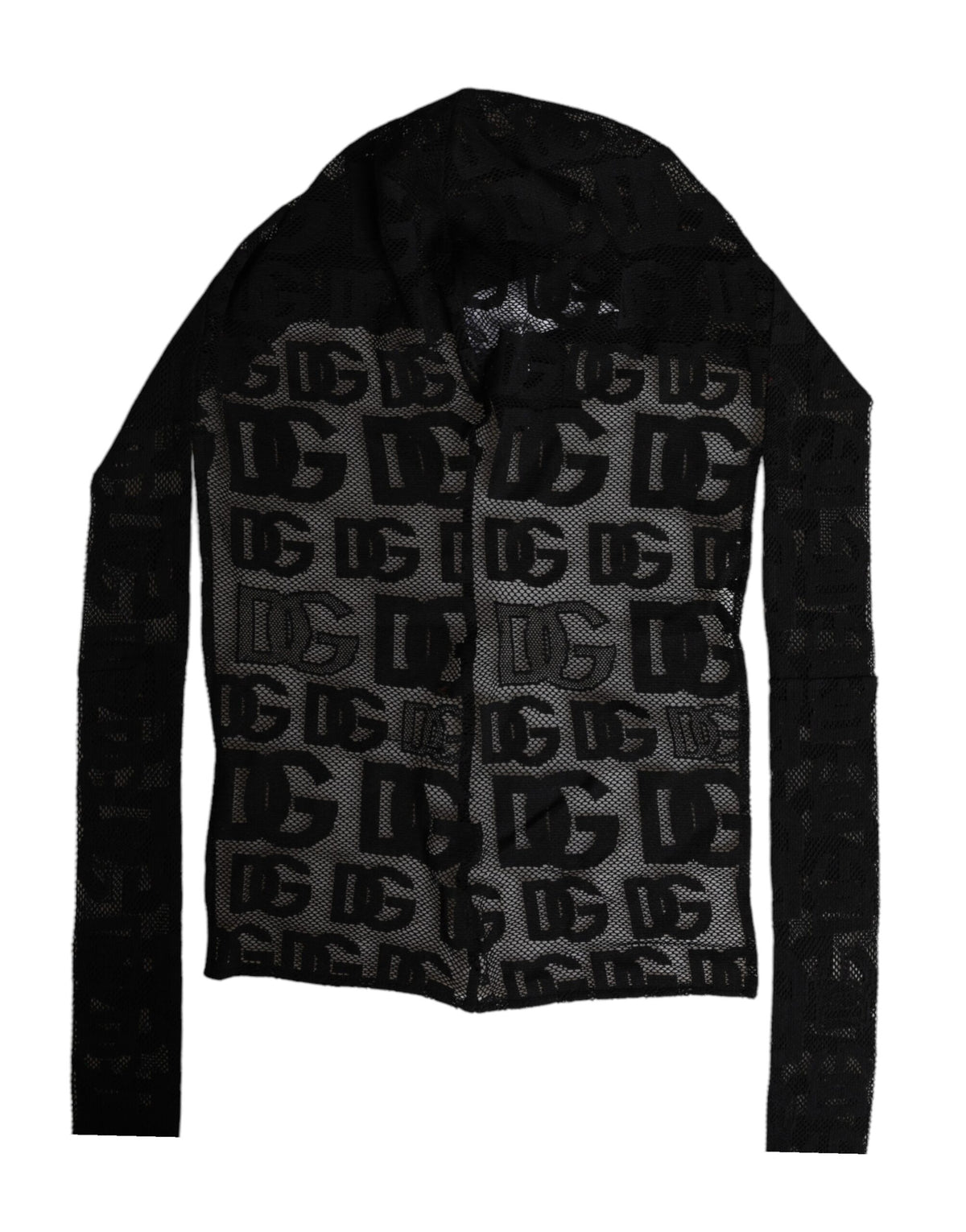 Dolce & Gabbana – Schwarzer Hut mit Logo-Mesh-Wickeldesign