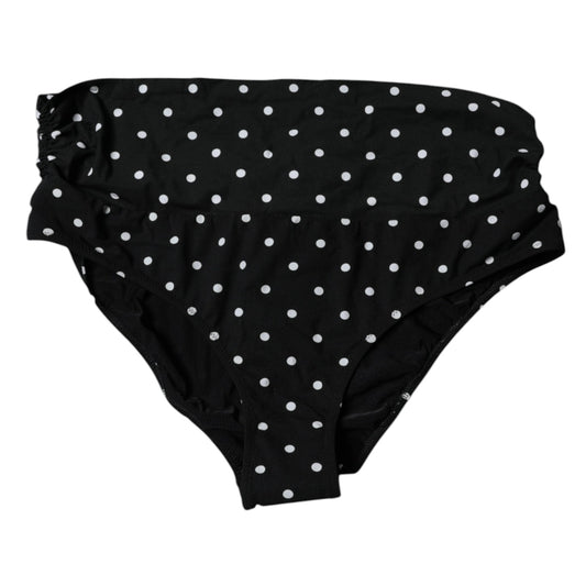 Dolce & Gabbana – Schwarzer Badeanzug mit Tupfenmuster und Bikiniunterteil