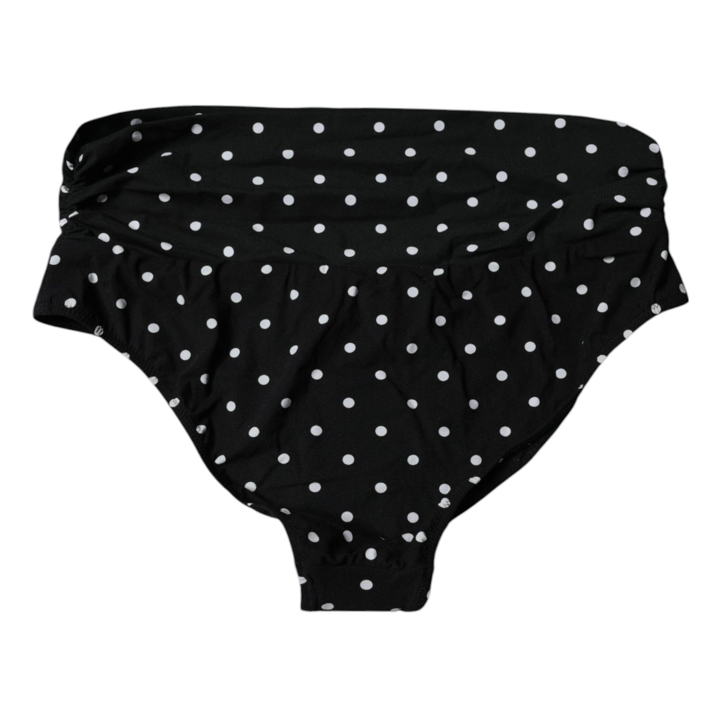 Dolce & Gabbana – Schwarzer Badeanzug mit Tupfenmuster und Bikiniunterteil