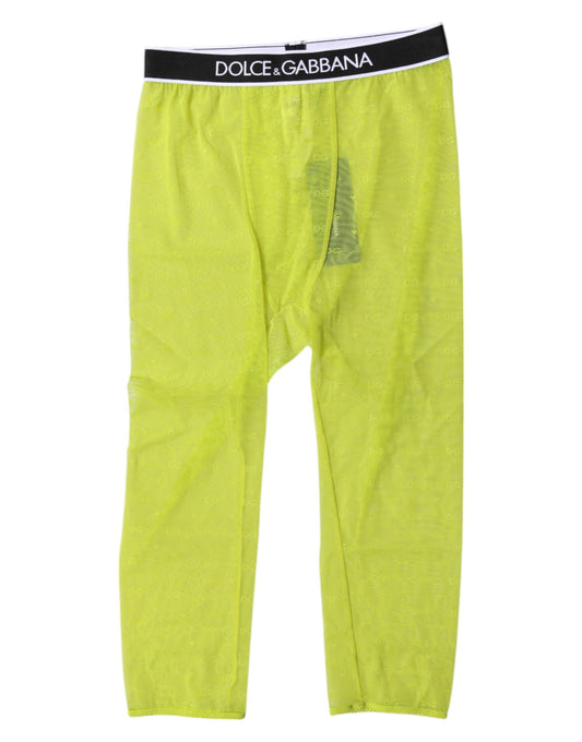 Dolce & Gabbana – Grüne Nylon-Shorts mit DG-Logo