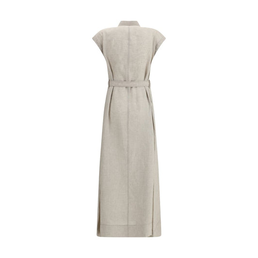 Brunello Cucinelli Langes Leinenkleid