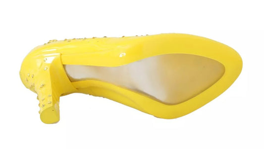 Dolce & Gabbana Gelbe Kristall Heels CINDERELLA Schuhe