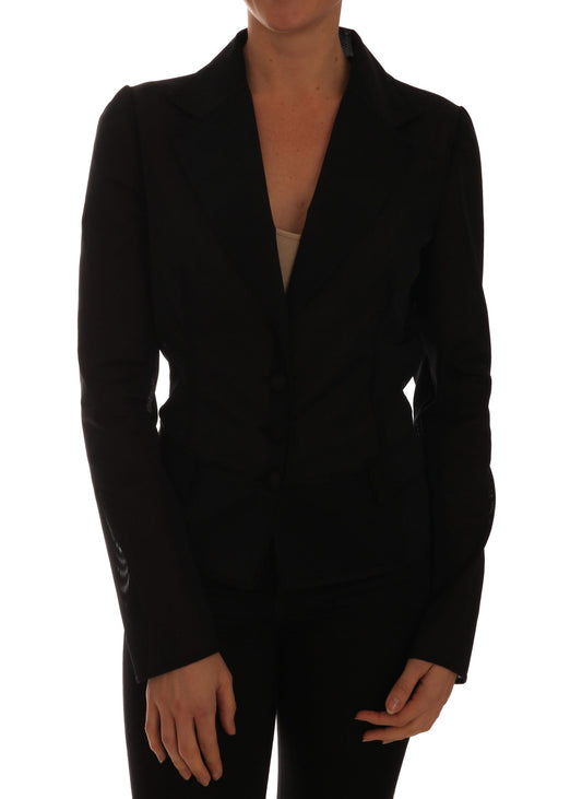 Dolce & Gabbana – Schwarze Blazerjacke aus Nylonnetz