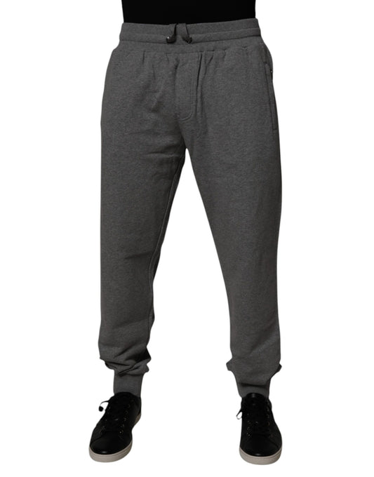 Dolce & Gabbana Graue Jogginghose aus Baumwolle mit Logo für Herren