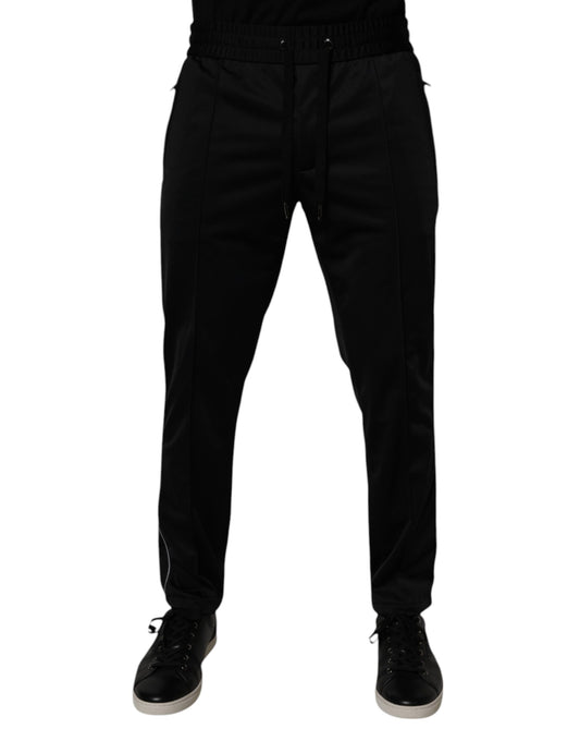 Dolce & Gabbana Schwarze Polyester-Jogginghose für Herren