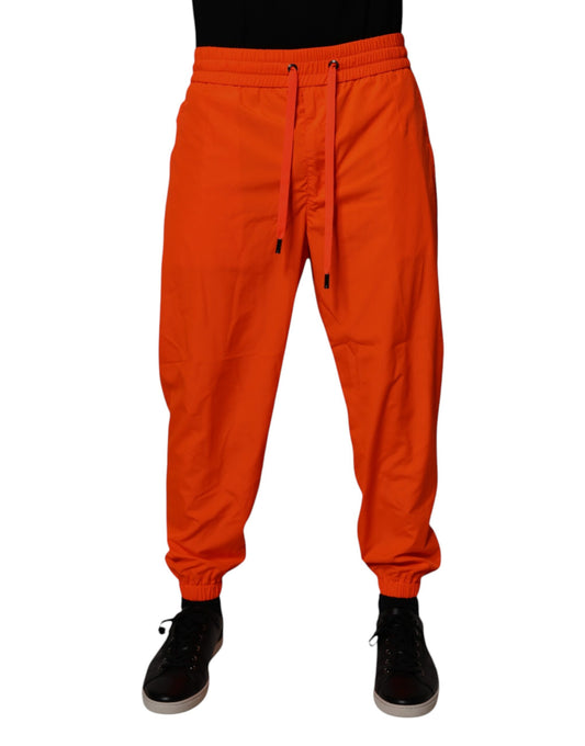 Dolce & Gabbana Orange Polyester Herren Jogger Jogginghose