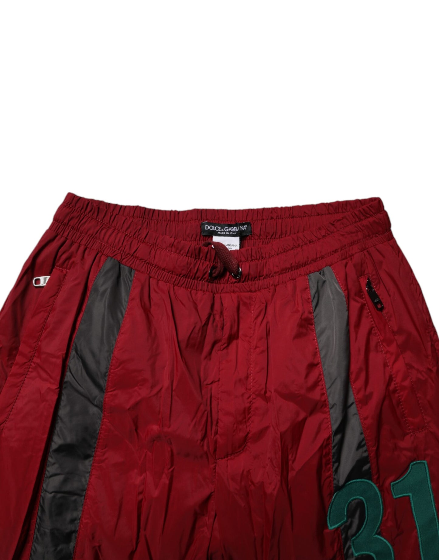 Dolce & Gabbana Kastanienbraune Nylon-Jogginghose für Herren
