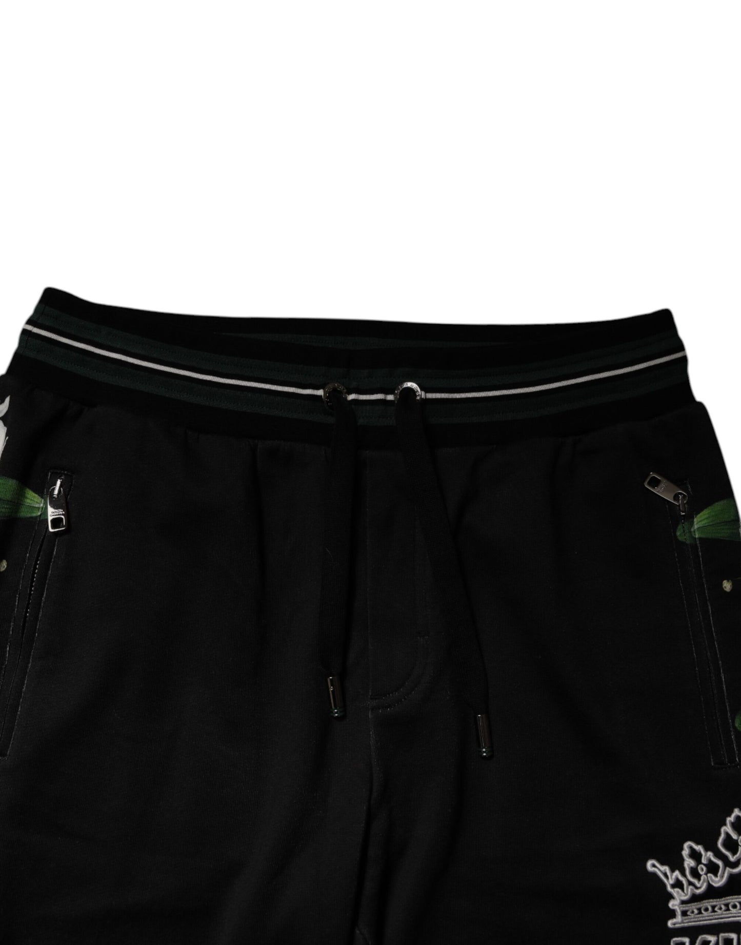 Dolce & Gabbana Schwarze Jogginghose mit Blumenmuster für Herren