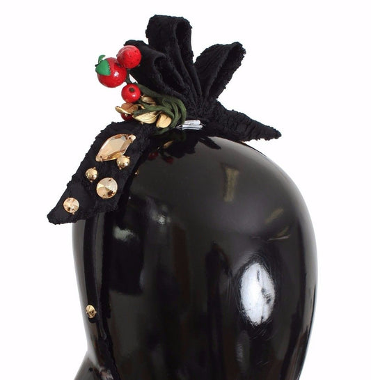 Dolce & Gabbana Diadem Stirnband Tiara Beere Obst Kristall Schleife Haar