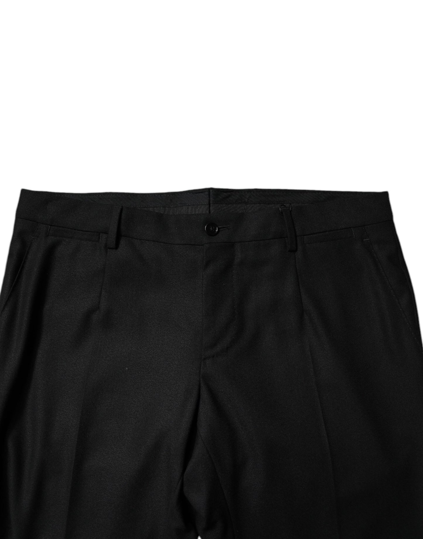 Dolce & Gabbana – Enge Anzughose aus schwarzer Schurwolle für Herren