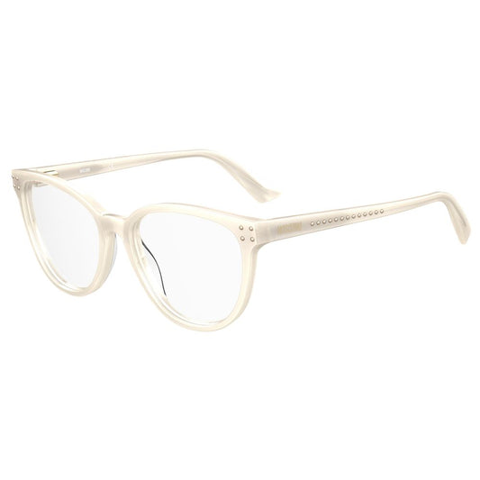 Moschino Brille aus Acetat in Creme (Gestell)