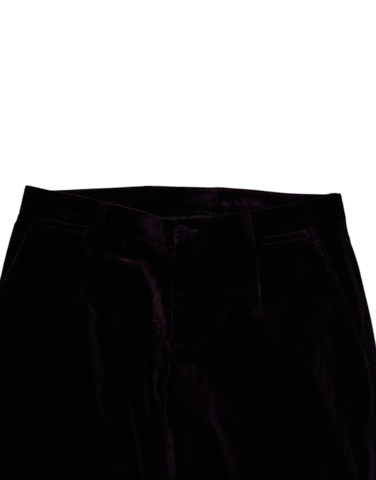 Dolce & Gabbana Violette Samt-Baumwoll-Herren-Kleiderhose