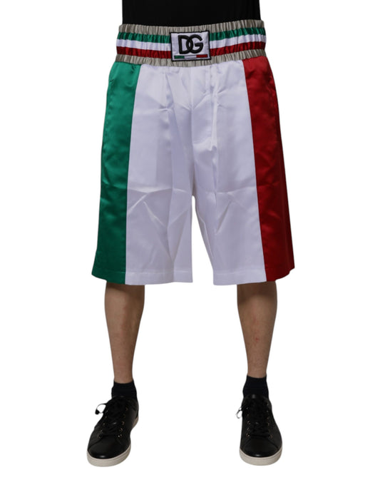 Dolce & Gabbana Mehrfarbige Italia-Bermudashorts aus Polyester