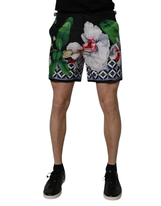 Dolce & Gabbana Mehrfarbige Bermudashorts aus Polyester mit Blumenmuster für Herren