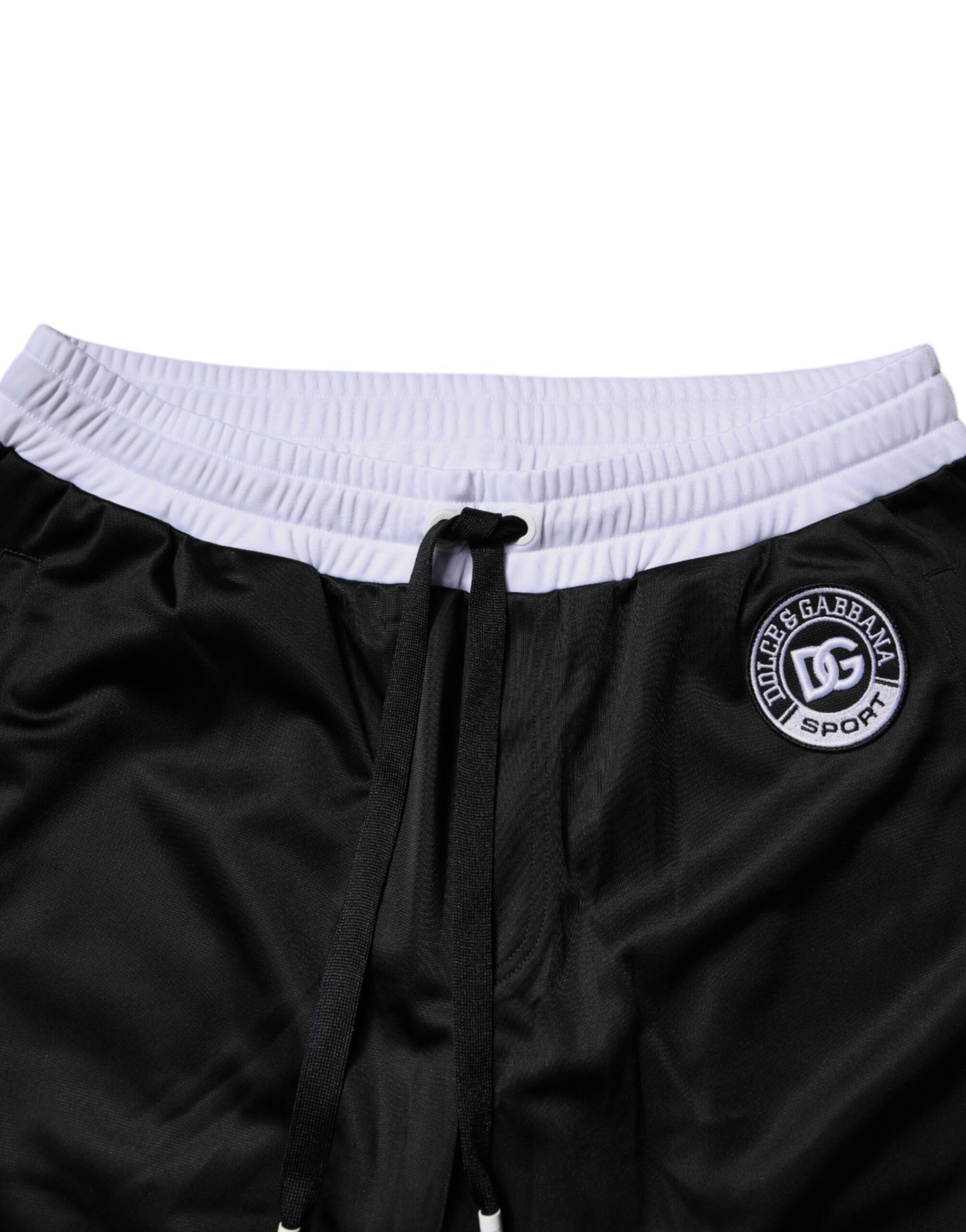 Dolce & Gabbana Schwarz Weiß Herren Bermuda Sweatshorts Shorts