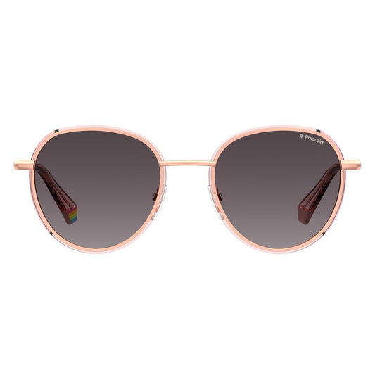 Polaroid Sonnenbrille aus Metall in Roségold
