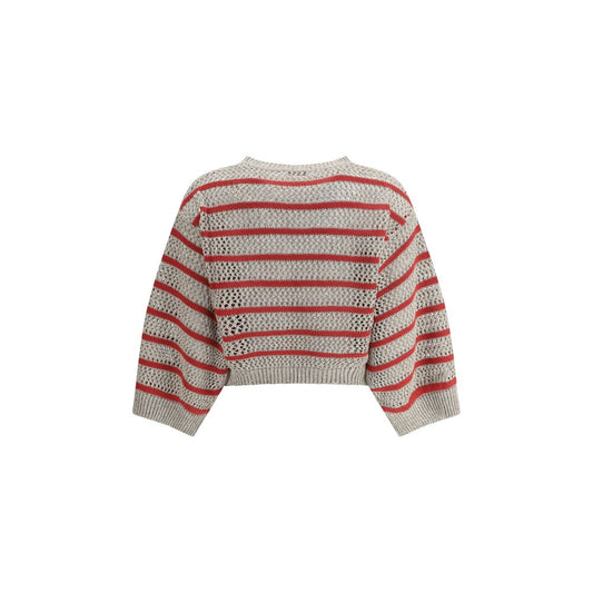 Brunello Cucinelli Pullover aus perforiertem Strick
