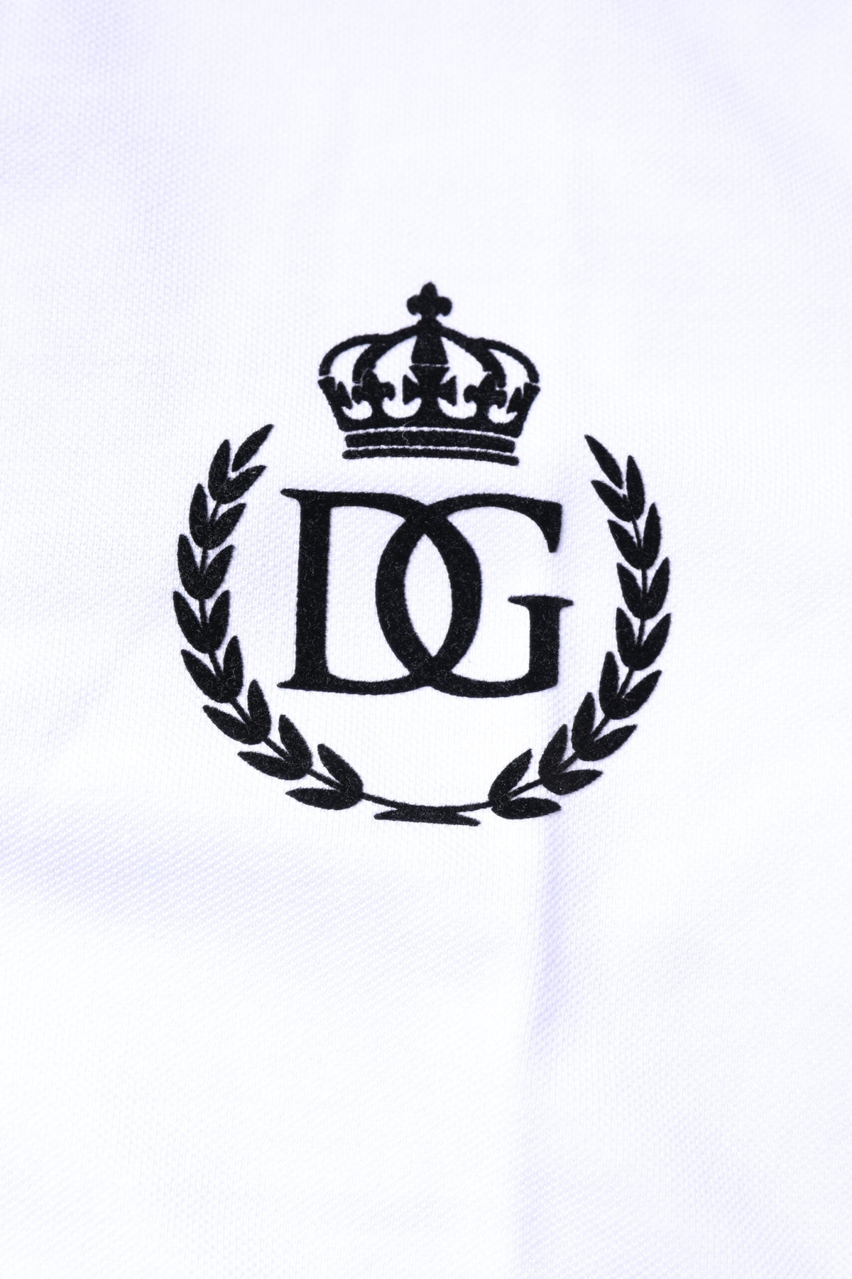 Dolce & Gabbana – Weißes Poloshirt aus Baumwolle mit Kronenkragen für Herren