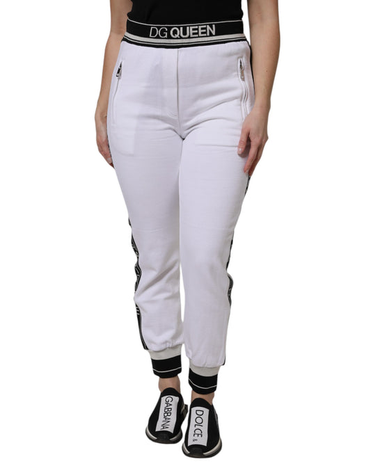 Dolce & Gabbana – Weiße Jogginghose aus Baumwollstretch