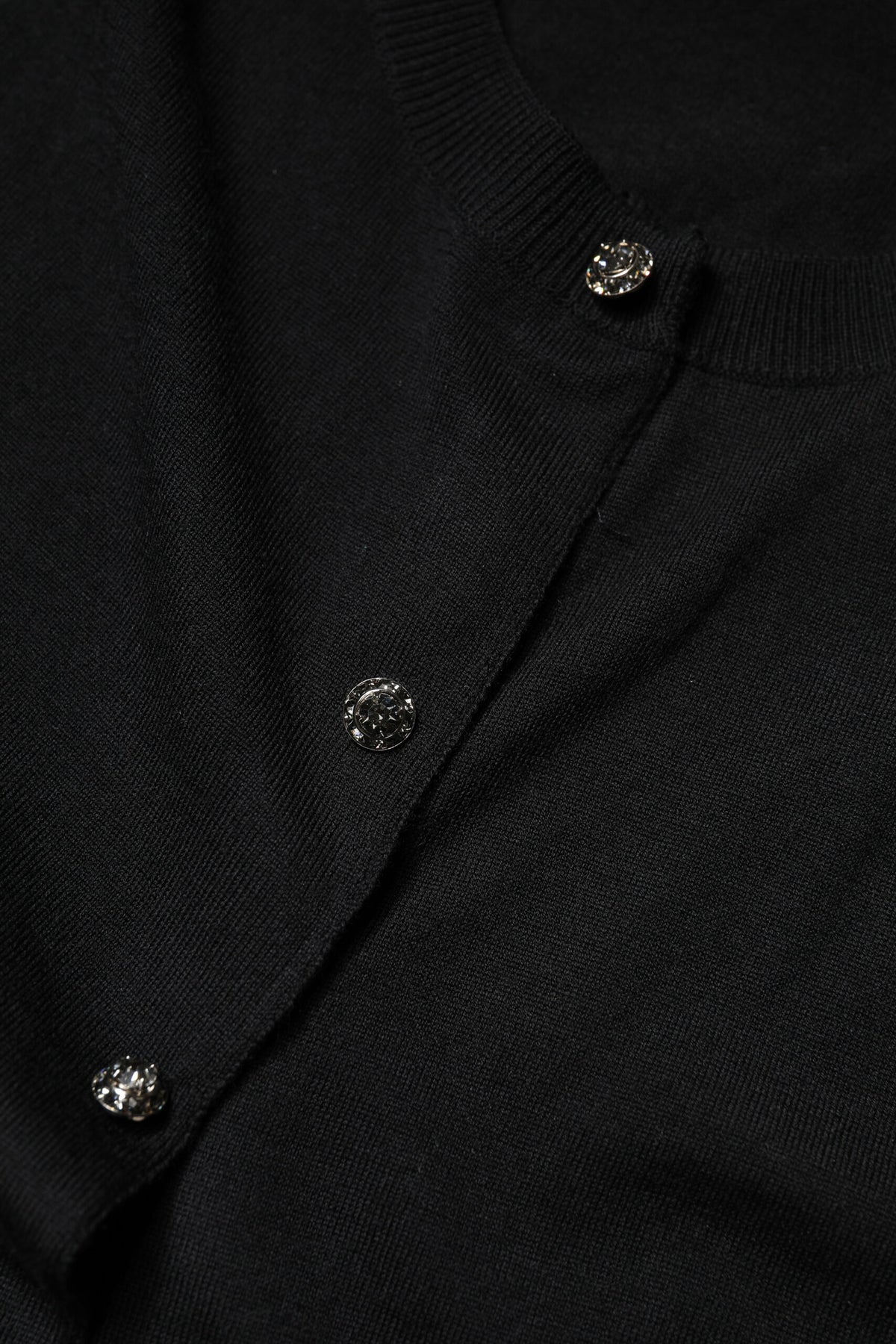 Dolce & Gabbana – Schwarzes, kurzärmliges Blusenoberteil mit Knopfleiste