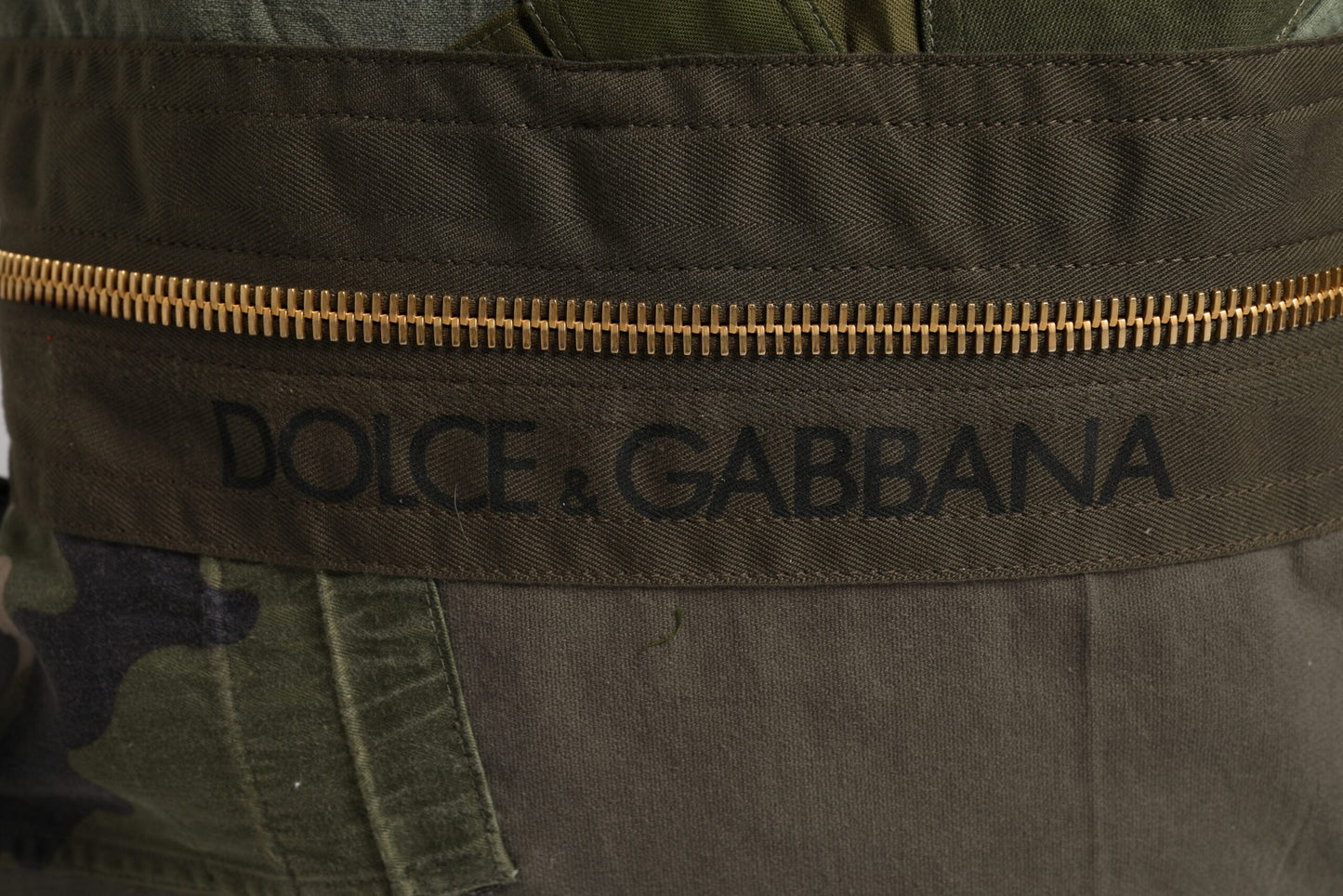 Dolce & Gabbana Militärgrüner Patchwork-Rucksack