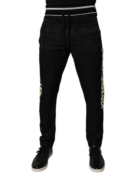 Dolce & Gabbana Schwarze Jogginghose mit mittlerer Taille für Herren