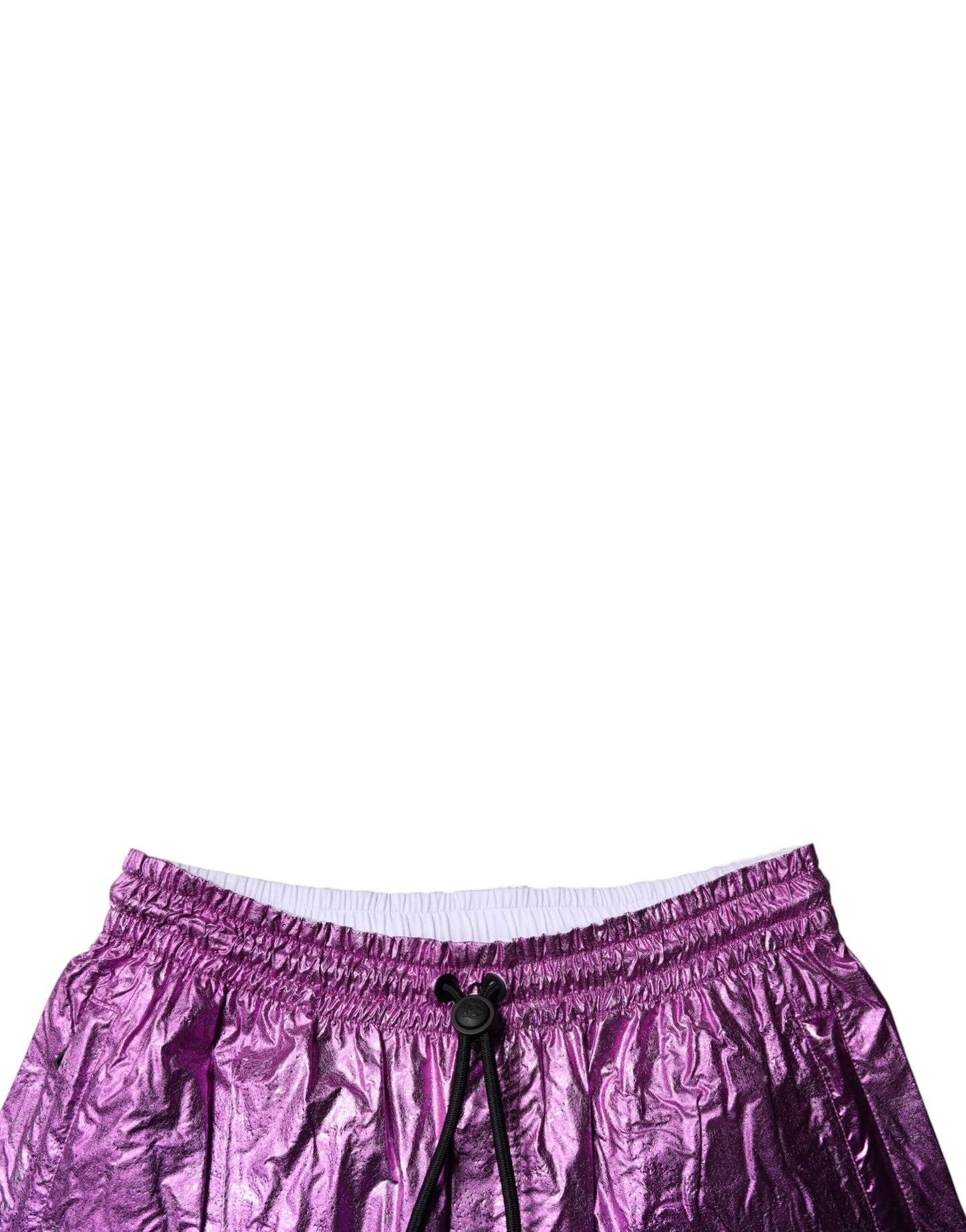 Dolce & Gabbana – Zweifarbige Bermudashorts in Metallic-Pink und Lila