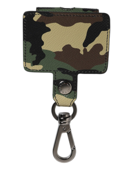 Dolce & Gabbana – Airpods-Hülle aus mehrfarbigem Camouflage-Leder