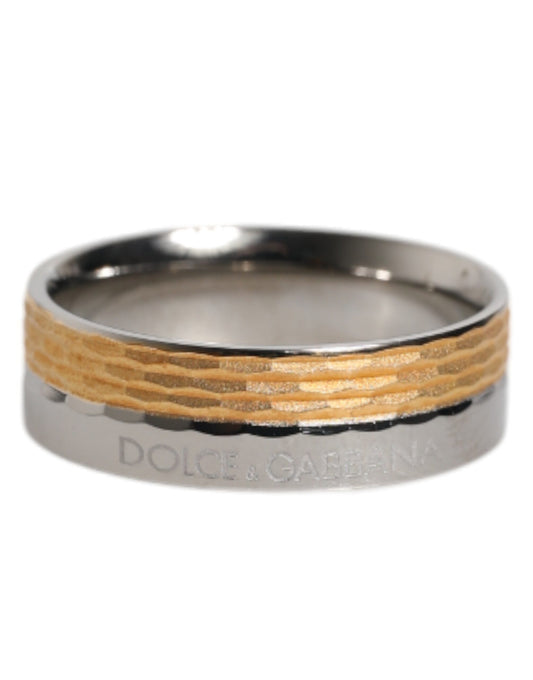 Dolce & Gabbana – Goldfarbener Ring aus echtem Messing mit DG-Logo