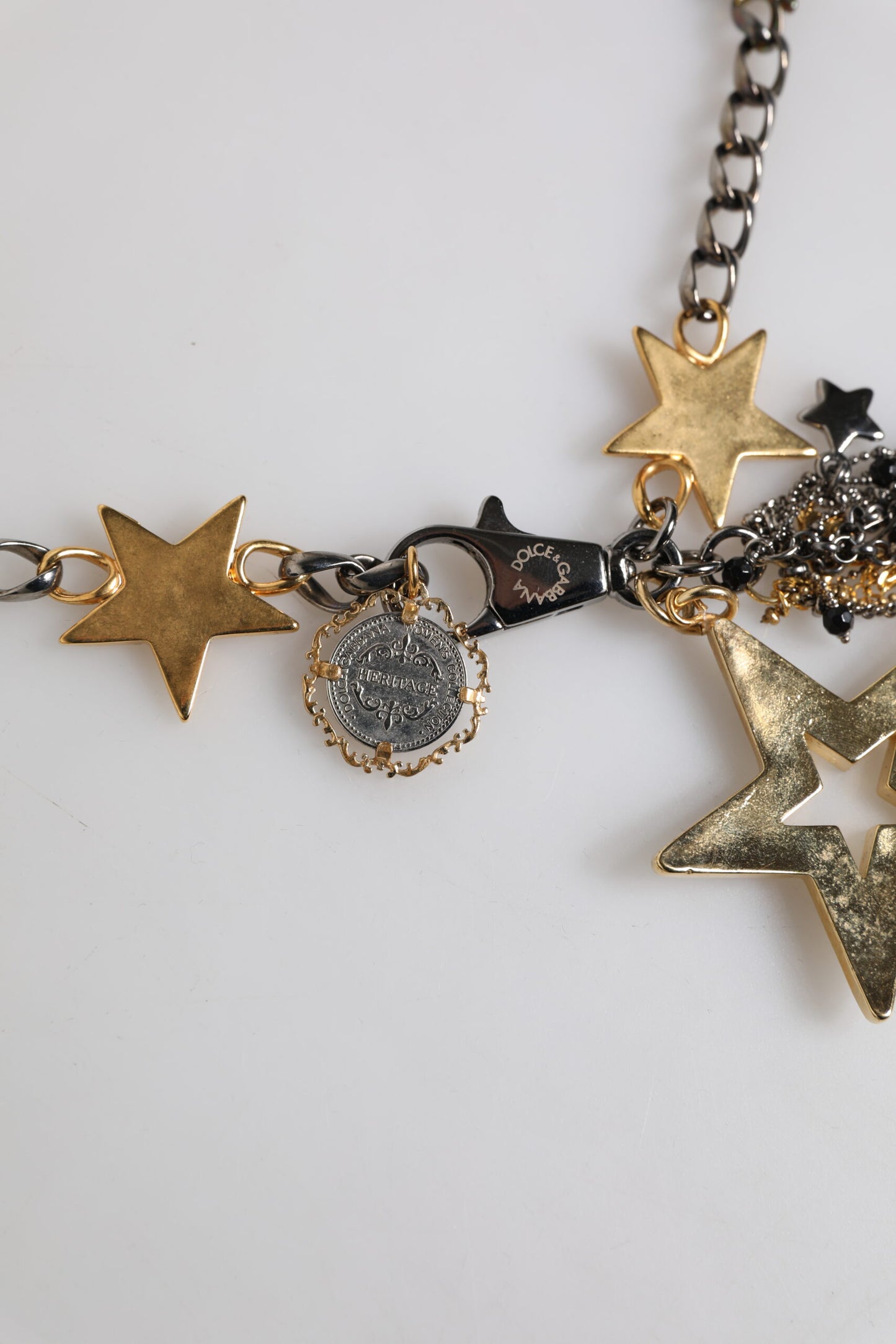 Dolce & Gabbana – Taillengürtel mit Kettenverzierung aus silber-goldenem Messing