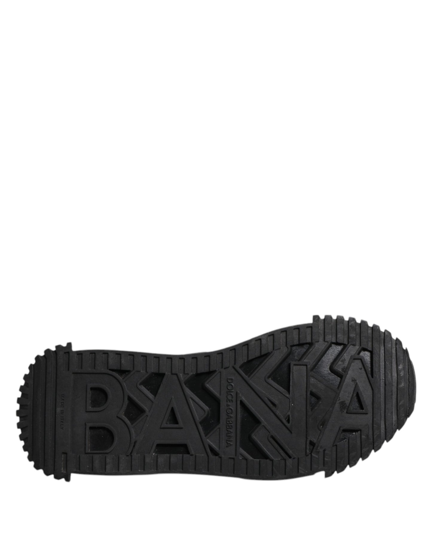 Dolce & Gabbana – Schwarze, niedrige NS1-Sneaker mit Logo und Schnürung