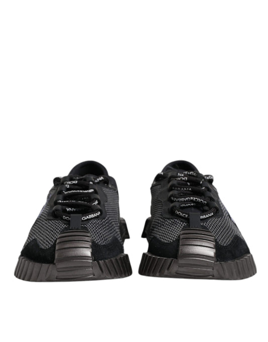 Dolce & Gabbana Herren Sneakers mit Logo in Schwarz und Silber