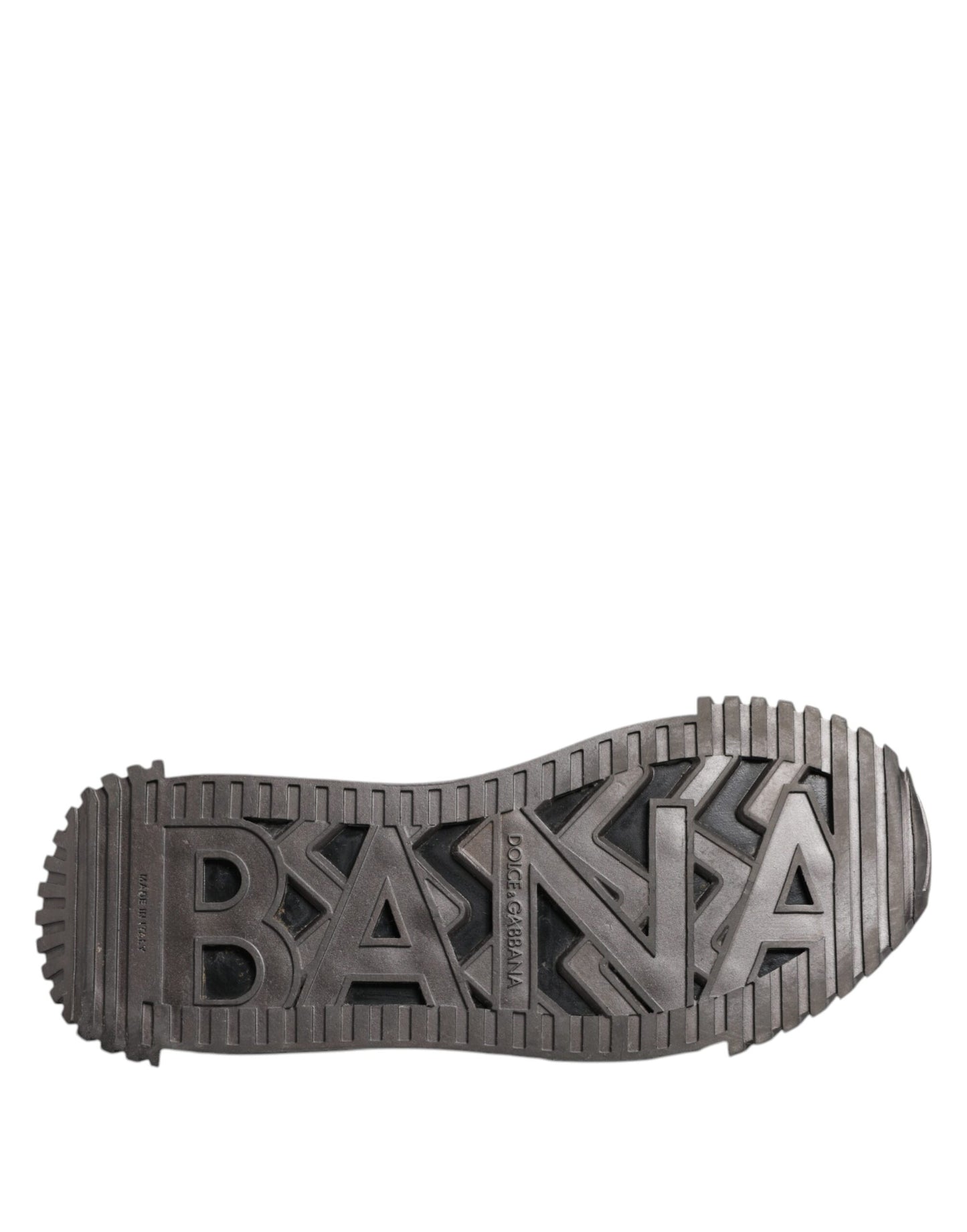 Dolce & Gabbana Herren Sneakers mit Logo in Schwarz und Silber