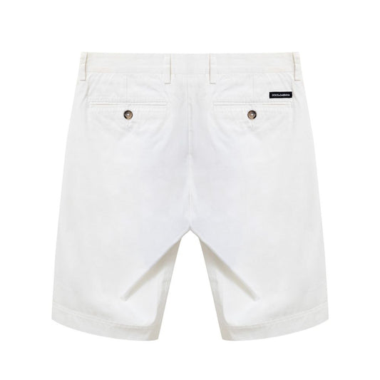 Dolce & Gabbana Weiße Baumwoll-Bermudashorts